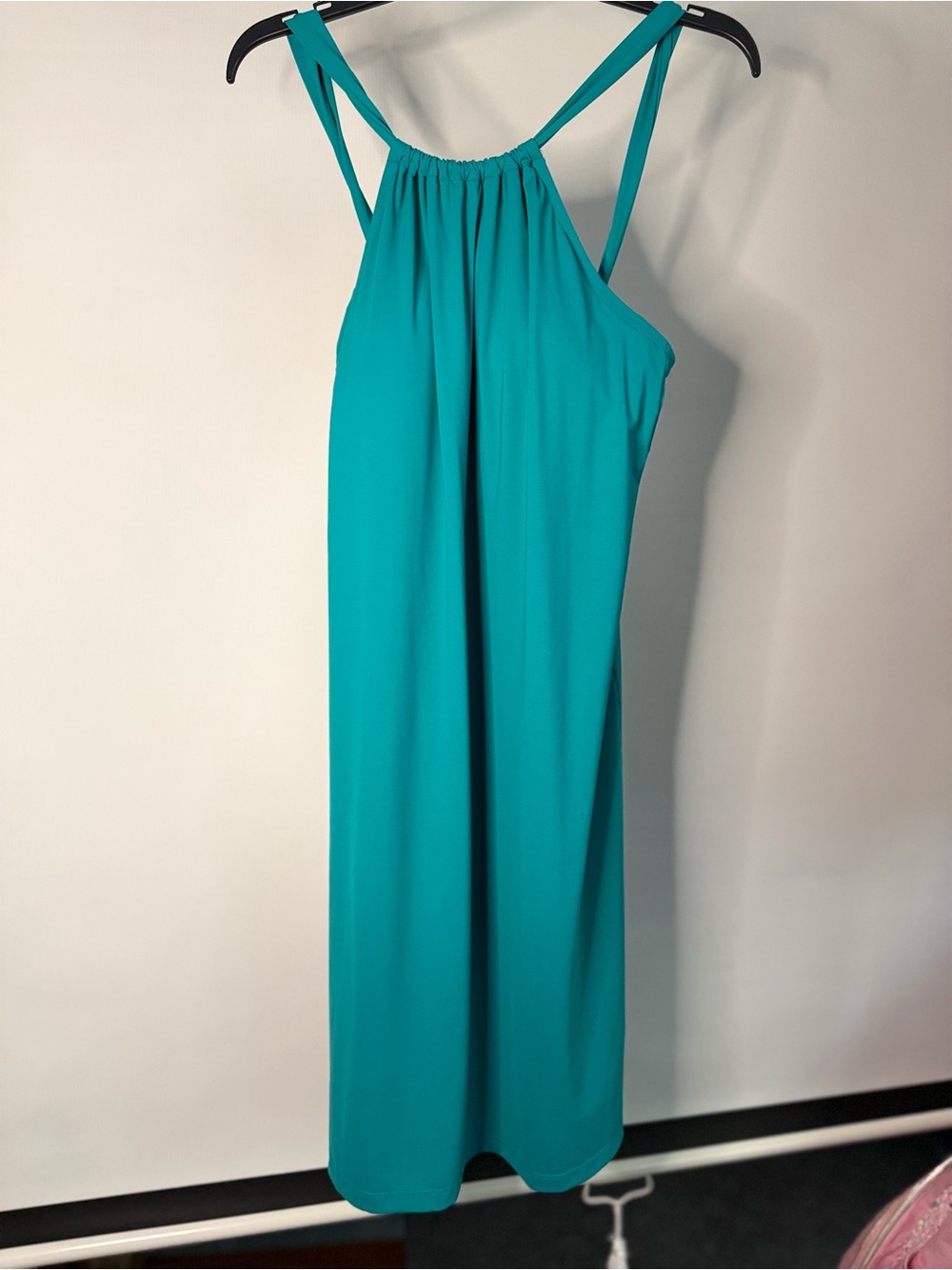 Athleta Teal Halter Midi Dress